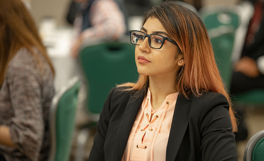 Woman at a Spouse Event